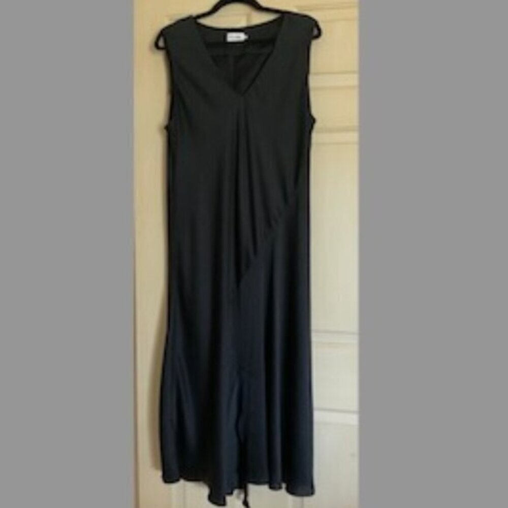 Reset R Label Black Satin Dress Size XL